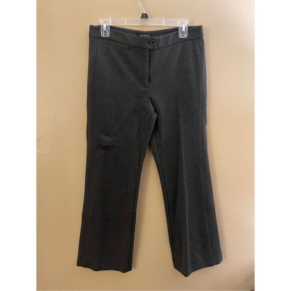 New Talbots Grey Stretch Boot Cut Dress Pants Size 6 Petite - Picture 1 of 5